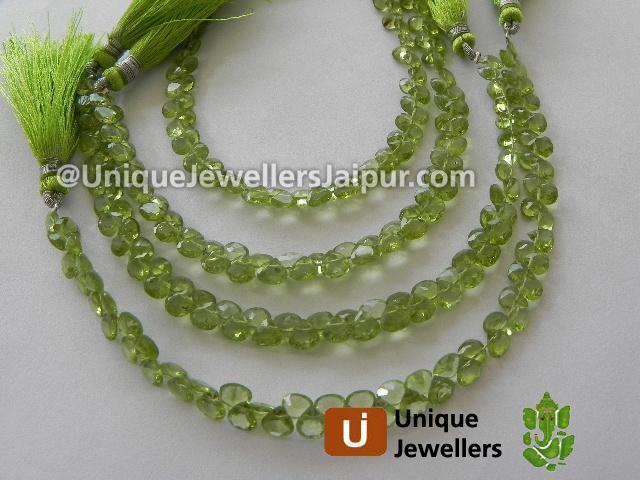 Peridot Cut Trillion Beads